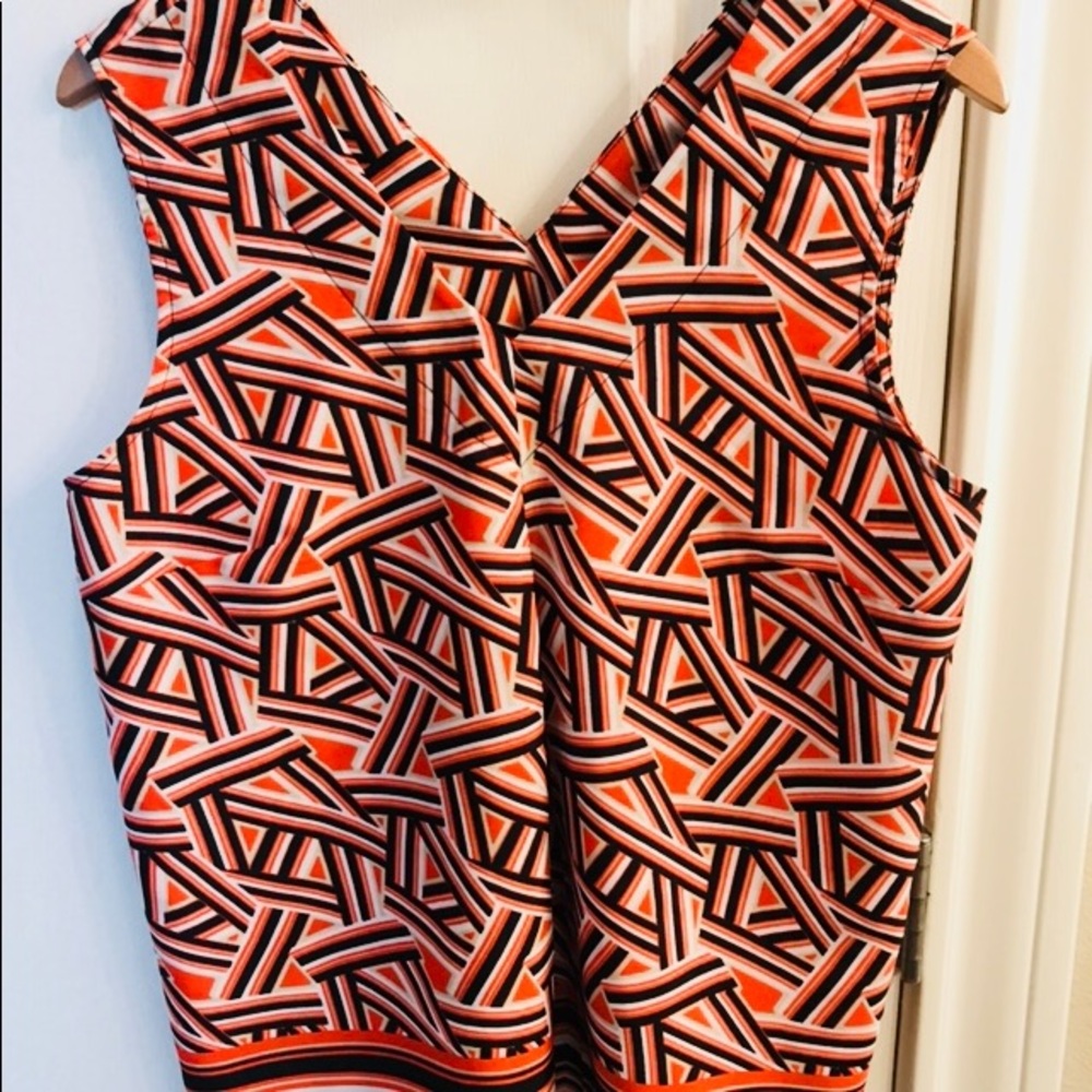 Nine West orange sleeveless shirt